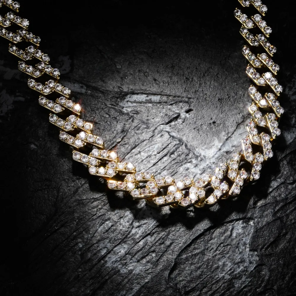 TOPGRILLZ 16 дюймов-30 дюймов замок застежка 12 мм тяжелые Iced Out кубинские цепи ожерелье кубическое цирконовое колечко для мужчин хип хоп ювелирные изделия