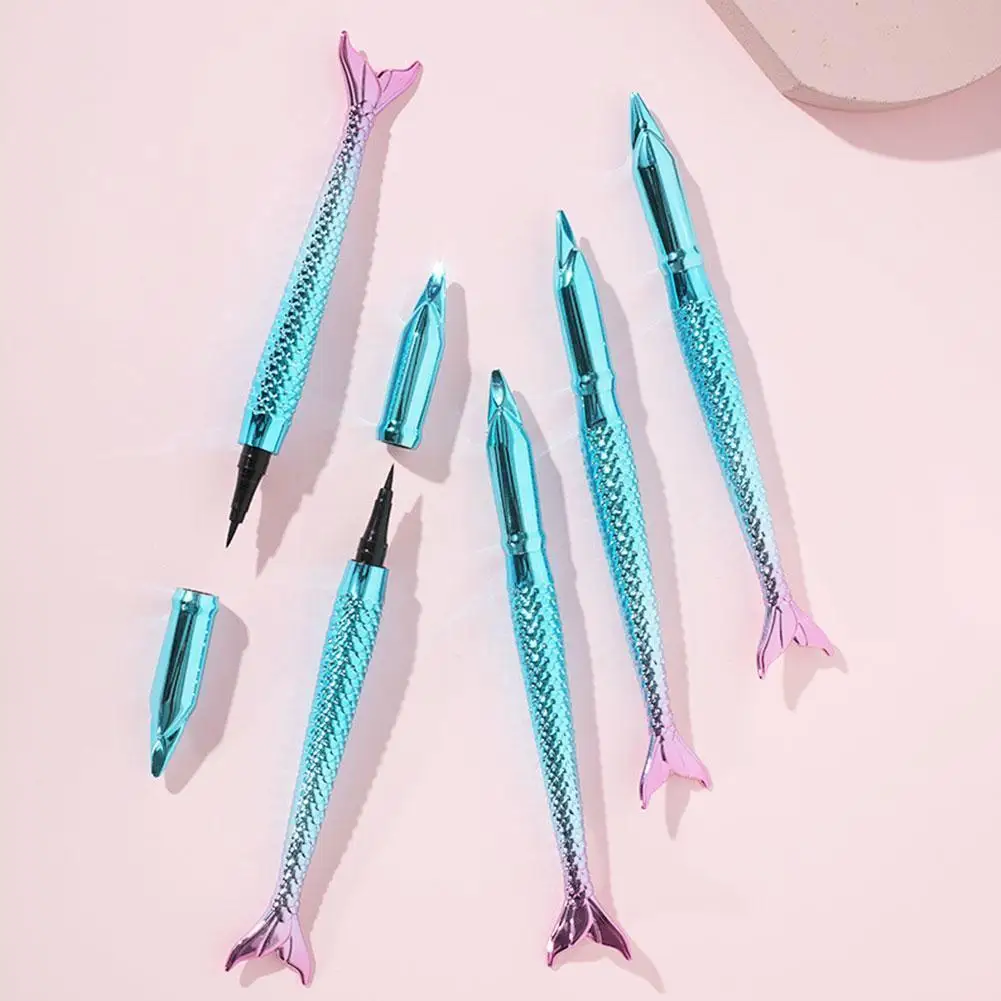 

Fashion New Quick-drying Mermaid Eyeliner No Glue Waterproof Makeup Learn Pen For Makeup Easy Eyes To A8b5