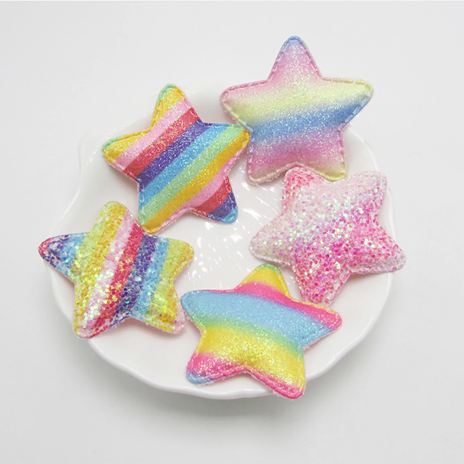 25 шт. блестящие патчи Корона Звезда Сердце Узор милый патч одежда швейный