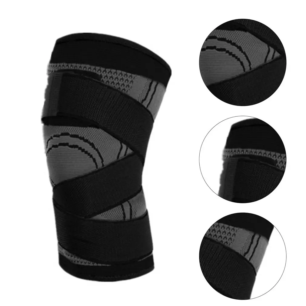 

2021 WorthWhile 1PC Sports Kneepad Men Pressurized Elastic Knee Pads Support Fitness Gear Basketball Volleyball Brace Protector