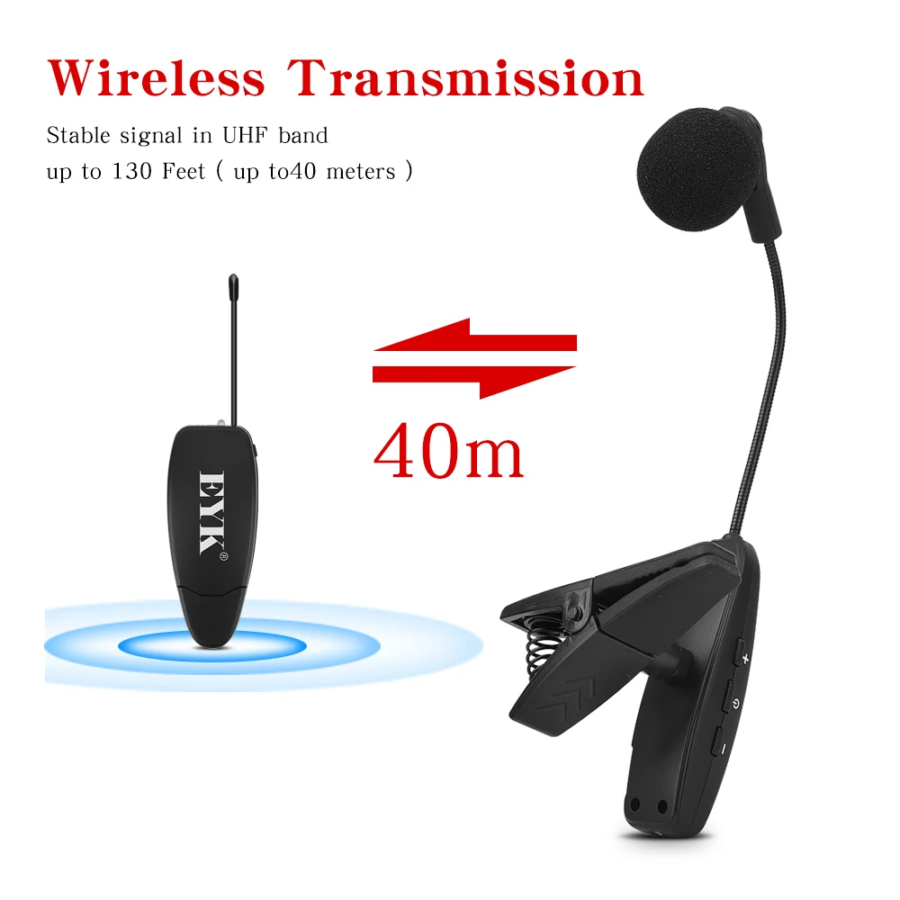 Беспроводной конденсаторный микрофон EYK UHF гусиная шея запись голоса живое шоу