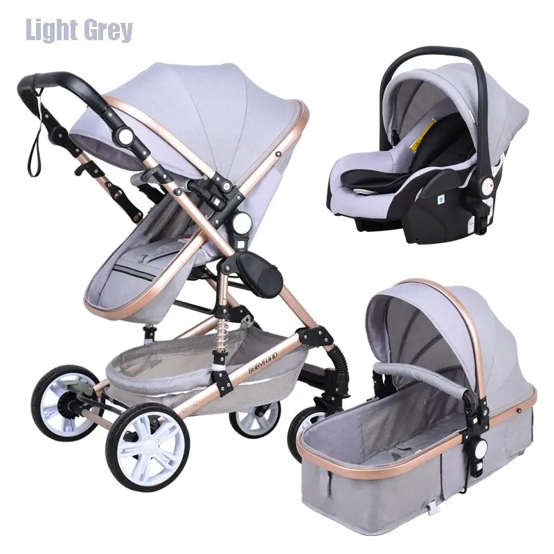 Роскошная детская коляска 3 в 1 Babyfond с высоким ландшафтом модная Европейским