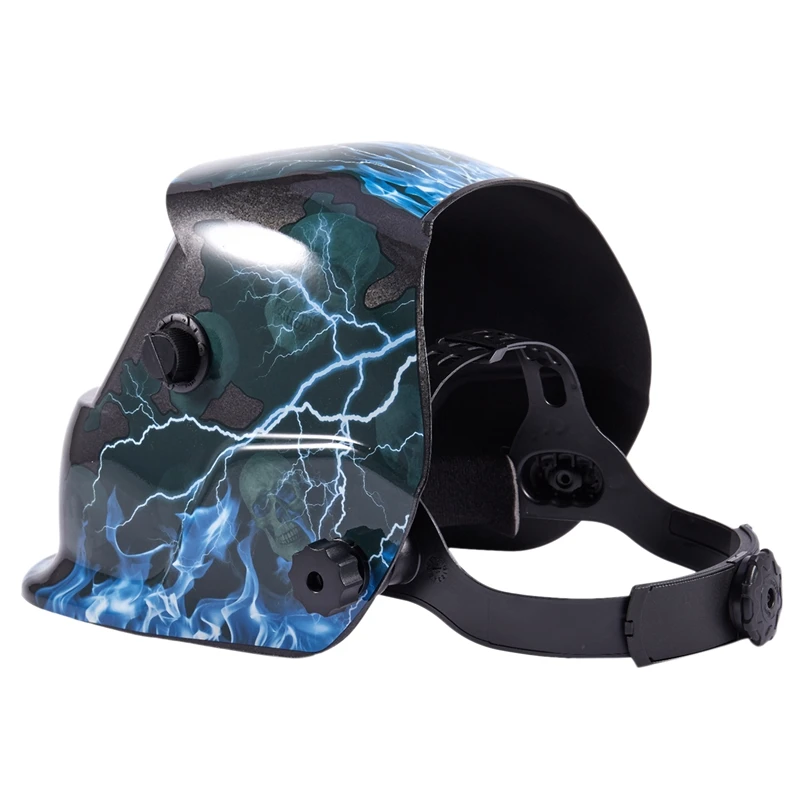 Welding mask helmet Solar energy automatic (solar use for refill) Facial protection accessories Blue flash | Инструменты