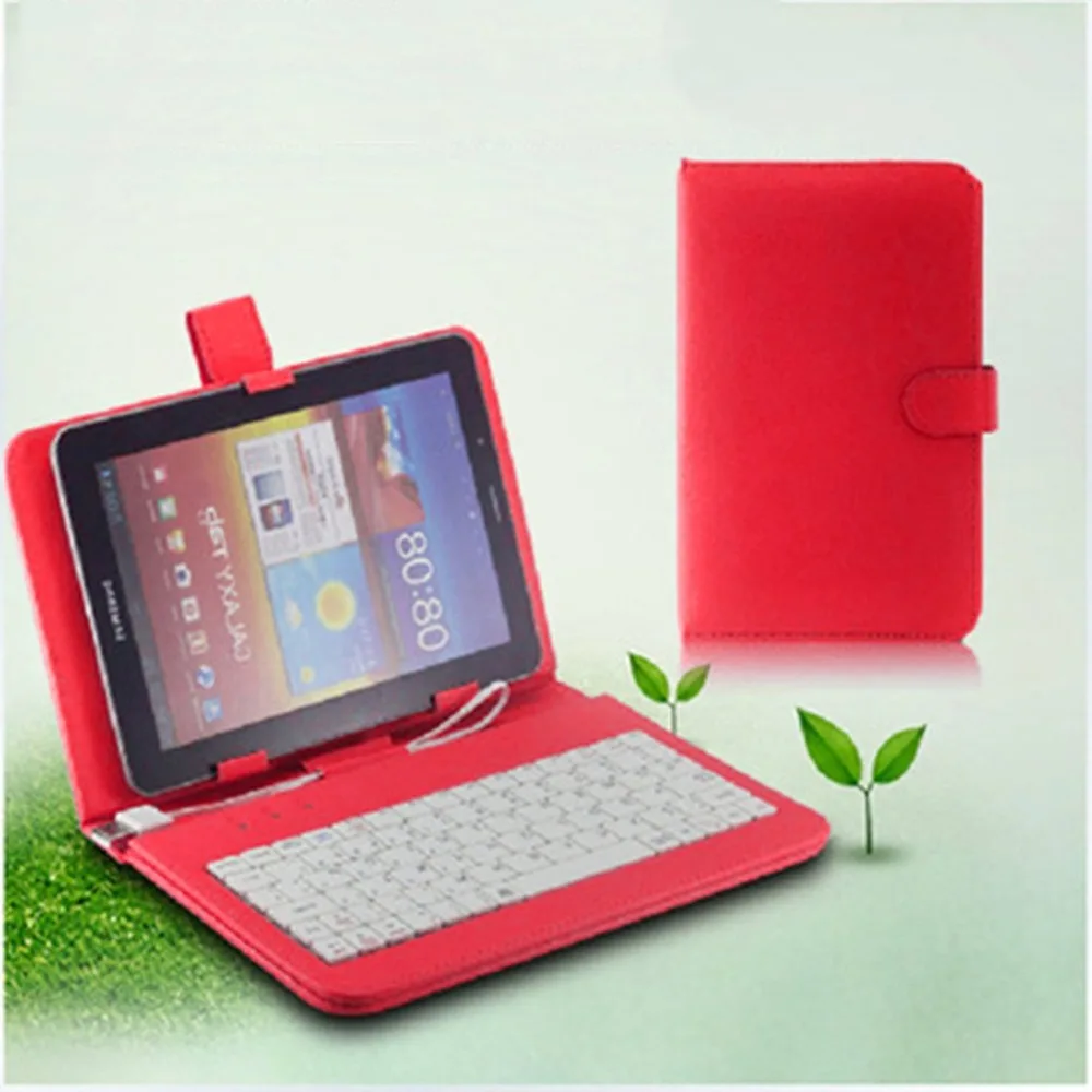 7 дюймов чехол из искусственной кожи чехол USB клавиатура для Android Windows Tablet