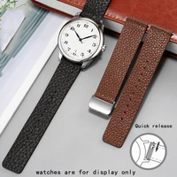 ultrathin lichee pattern strap 18 19 20 21 22 genuine leather bracelet for tissot citizen dw men women watch chain