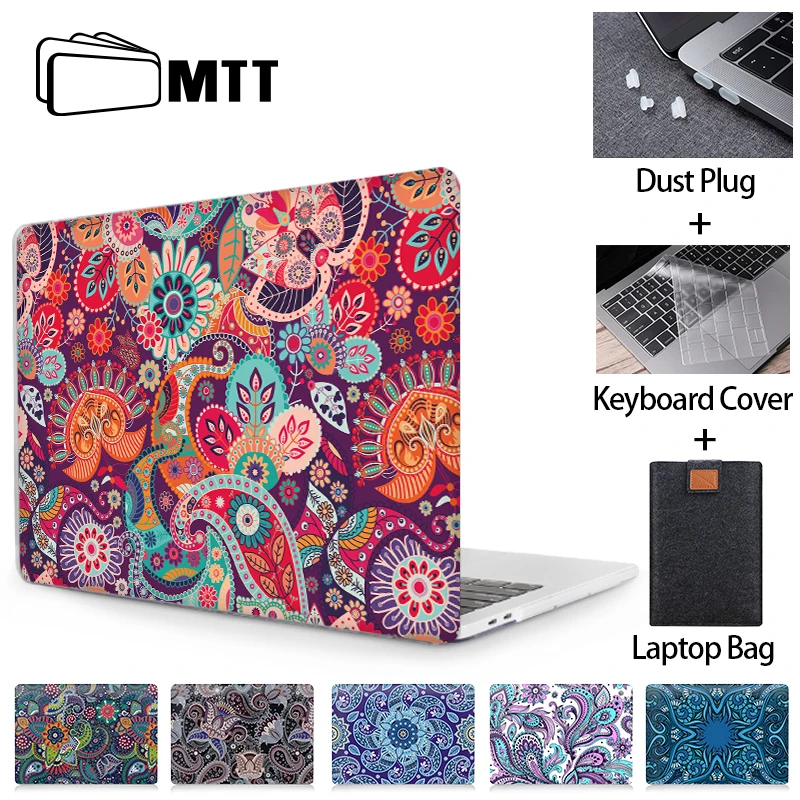Чехол для ноутбука MTT Macbook Pro Air 11 12 13 15 16 Touch Bar Классический Цветочный чехол Funda a2338