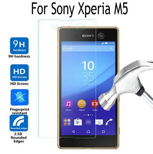 

Закаленное стекло для Sony Xperia M5, защитная пленка для экрана Sony Xperia M 5 9H, Защитная пленка для Sony Xperia M5, стекло HD