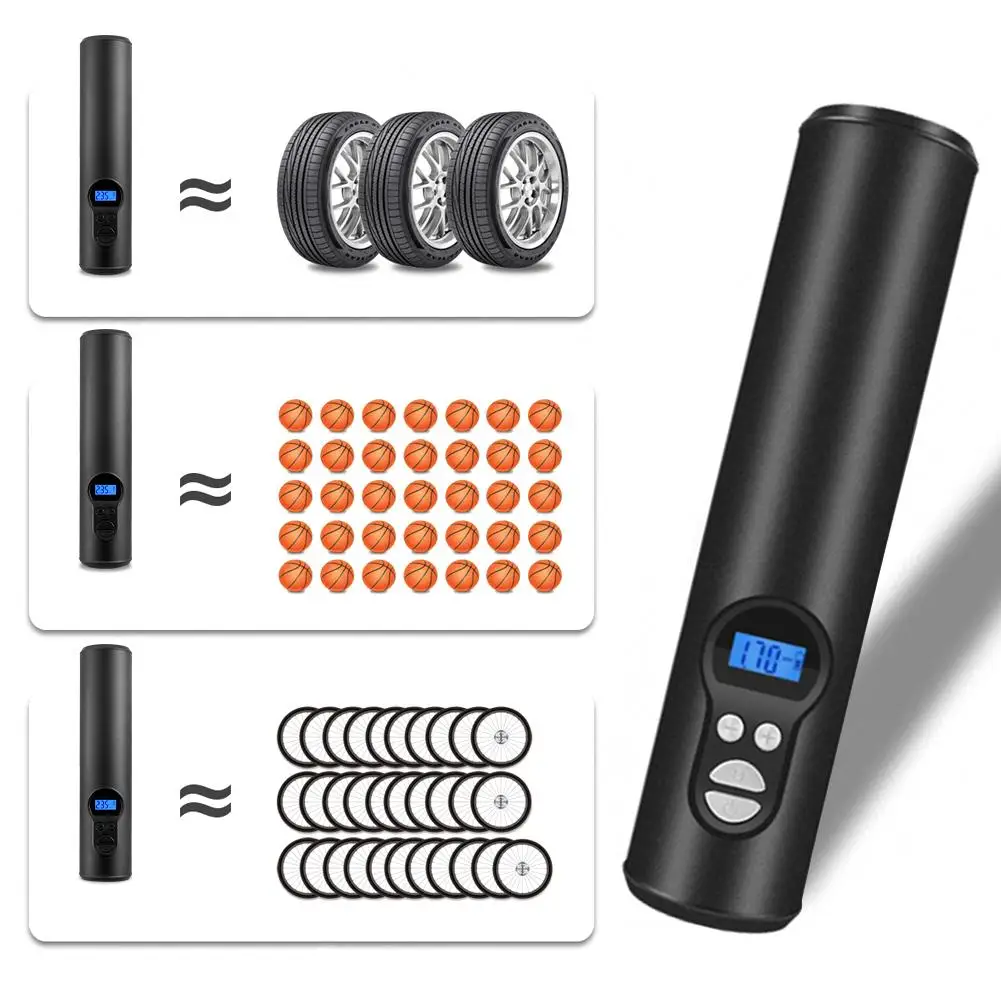 Portable Air Compressor 12V Electric Auto Pump For Car Motorcycle Bike With Digital LCD 150 PSI Balls Bicycle Tires Recharge | Автомобили
