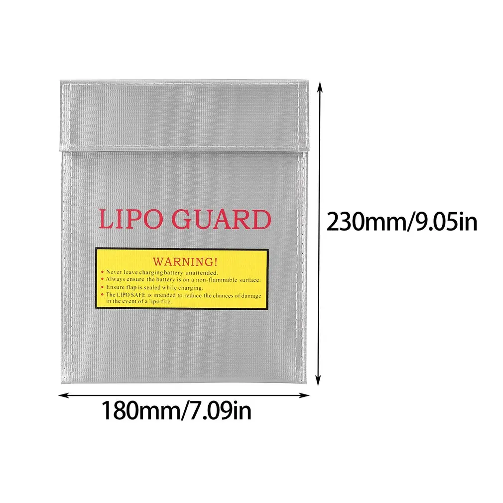 

OCDAY 1Pc Fireproof RC LiPo Battery Safety Bag Safe Guard Charge Sack 180 X230 mm Battery Safety Protective Bag Safe Guard