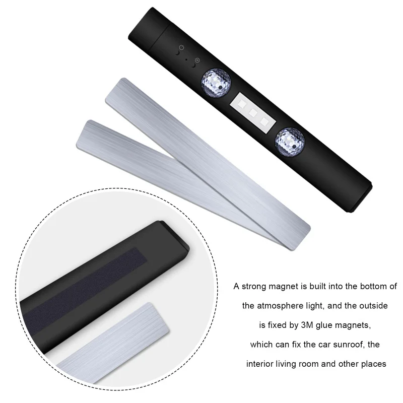 

Car Atmosphere Lights 5 Modes Ambient Lamp with Remote Multi-color Portable Decorative Light for Auto Home USB Rechargeable New
