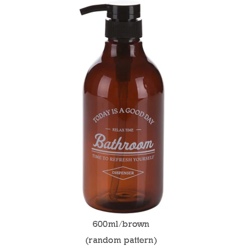 600ml brown 500 мл/600 мл диспенсер для мыла косметический флакон для ванной рук дезинфицирующий шампунь для мытья тела лосьон бутылка для путешествий на открытом воздухе - Цвет: 600ml brown
