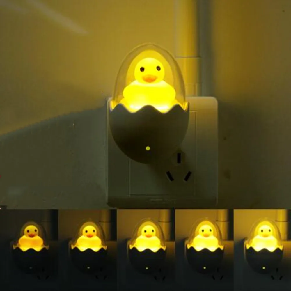 Светодиодный ночник с голосовым управлением настенный светильник желтой уткой и