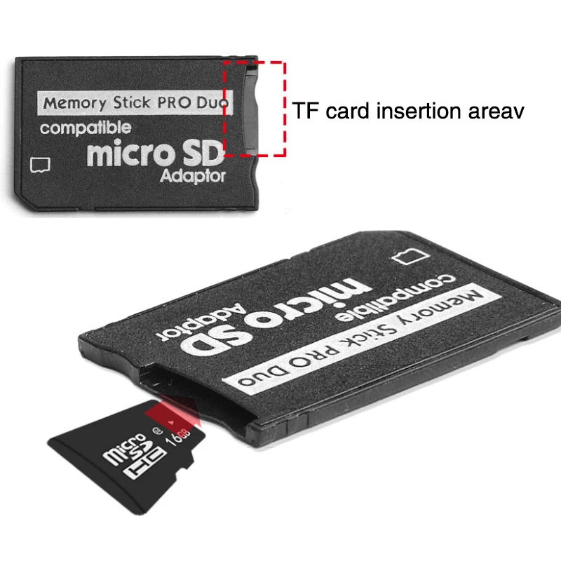 Мини-карта памяти Micro SD SDHC TF к MS Pro Du адаптер для камеры PSP Duo Кардридер