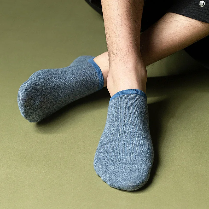 Men Invisible Short Socks Men's Cotton Shallow Thin Boat Socks Summer Autumn Winter Deodorant Sweat-absorbing No Show Socks