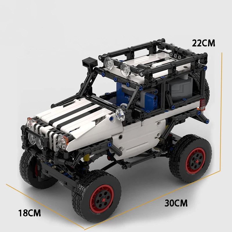 

Technical City Off-road Vehicle MOC-24142 Red jeep Remote Control RC Car Creative Ideal Building Blocks Bricks Toy For Kids Gift