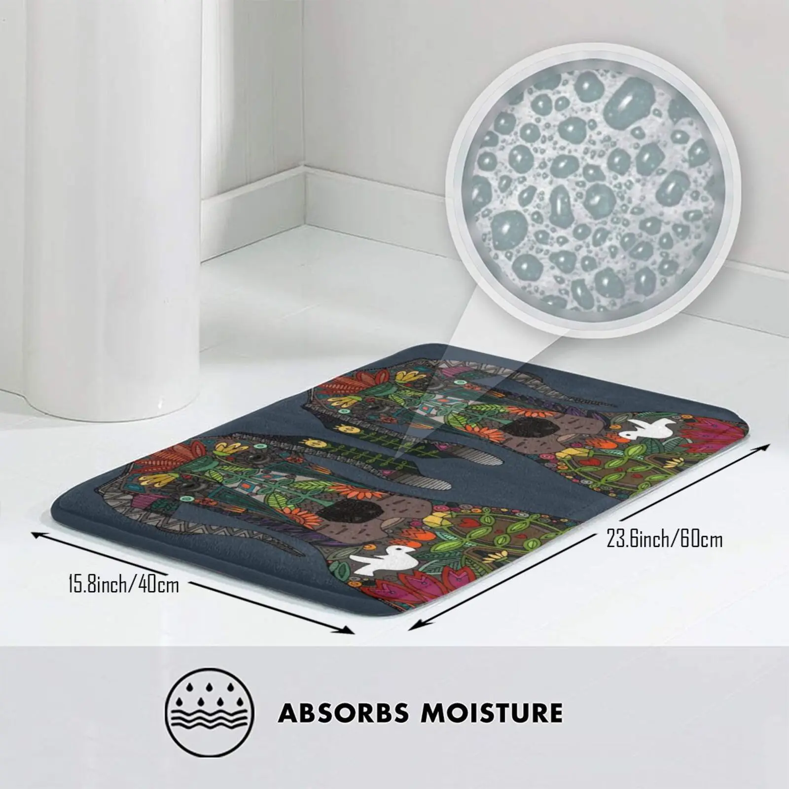 Дог любовь Полночь мягкий нескользящий коврик для ванной комнаты ковер подушка