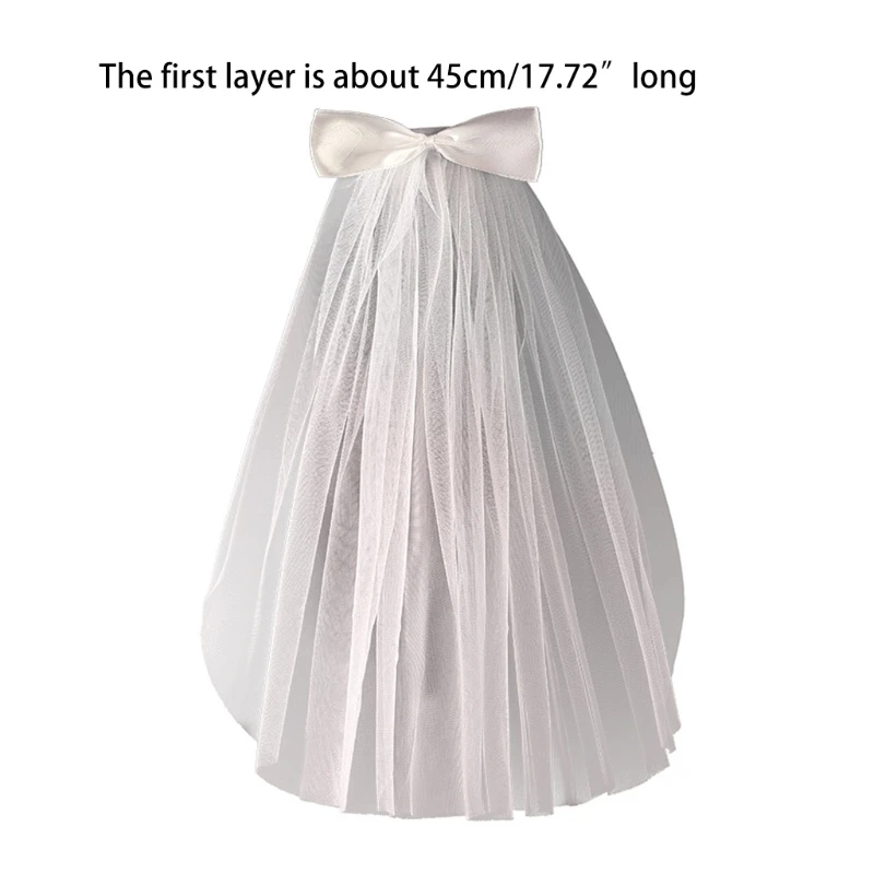 2022 New  1 Tiers Cut Edge Girls Communion Veil with Comb Wedding Veil for Flower Girl images - 6