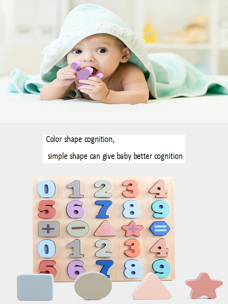 

High quality Wooden Toys Alphabet Digital Board Wooden Puzzles Kids Early Learning Educational Toys For Children