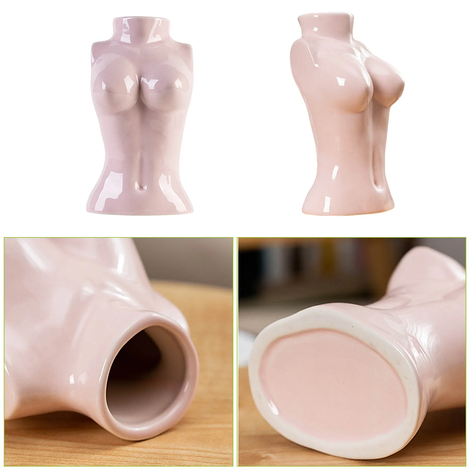 Искусственная керамическая ваза для боди арта Женская растений суккулентов