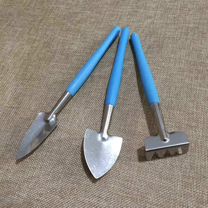 Красочная пластиковая ручка маленький совок грабли садовые инструменты