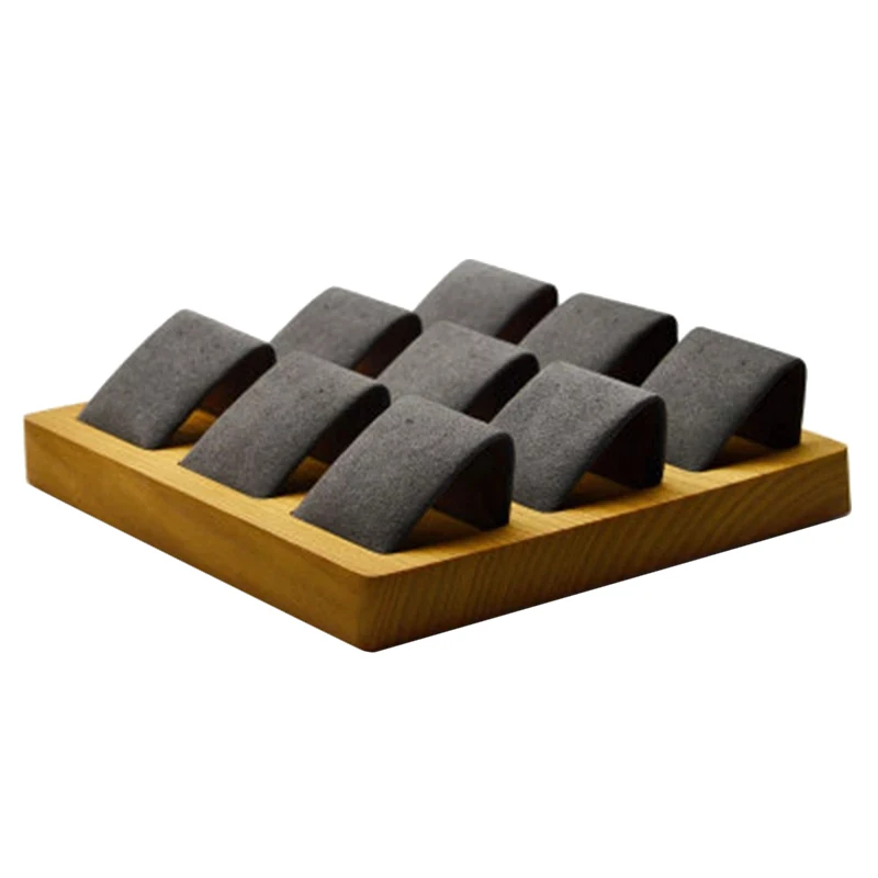 

2Pc Wood Storage Earring Tray Earring Display Cards Ring Bracelet Gift Box Jewellery Organizer Earring Holder