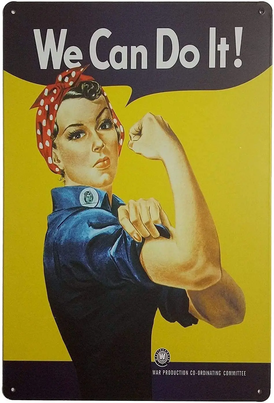 

Pin-up Girl We Can Do It Retro Vintage Tin Signs 12" X 8" Inches