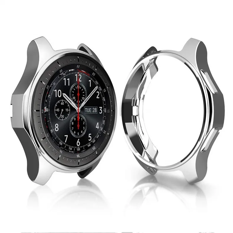 silver Мягкий ТПУ защитный чехол для samsung Galaxy Watch 42 мм 46 мм Смарт-часы защитный чехол для samsung gear S3 Frontier - Цвет: silver