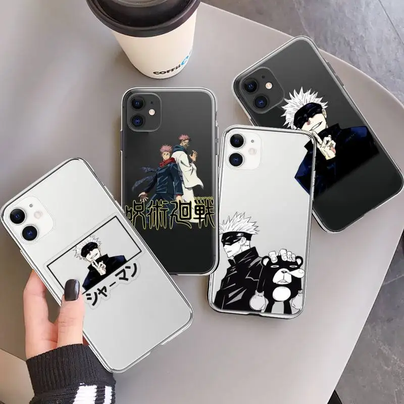 

Jujutsu Kaisen Phone Case For iPhone 13 12 11 8 7 Pro Max Plus X XS XR MINI transparent clear New