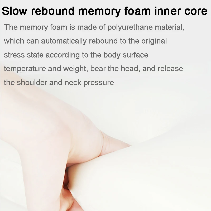 U-образная подушка для сна из пены с эффектом памяти дорожная шапкой офиса