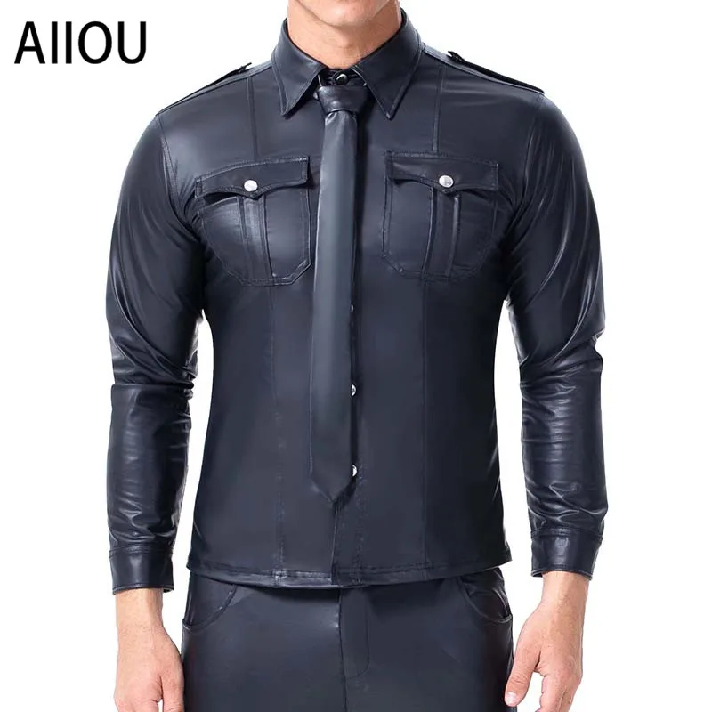 AIIOU пикантные черные сапоги искусственная кожа рубашка с длинными рукавами