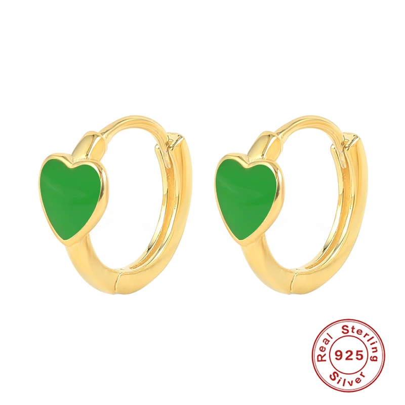 

BOKAO Color Love Earrings 2021 Trend Pendientes Plata 925 Earring Dangle Piercing Pendientes Woman Jewelry Bijoux Femme Aretes