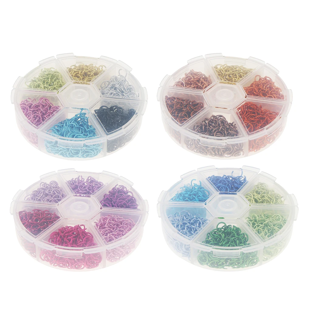 4 коробки 6 мм алюминиевые Кольца для прыжков Открытые соединители ожерелья чокер