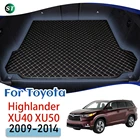 Коврики для багажника автомобиля Toyota Highlander 2009-2014, 7-местный кожаный пыленепроницаемый коврик для багажника автомобиля, подкладка для груза