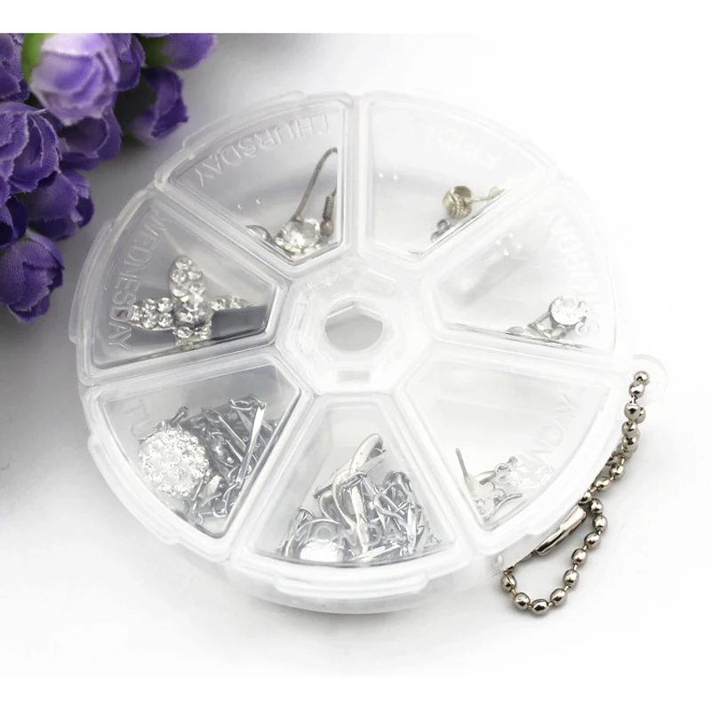 7-дневная еженедельная круглая коробка для таблеток портативный органайзер