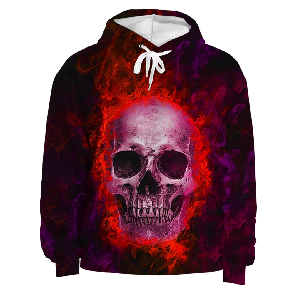 

Fashion Trend 3D Printing Skull Hoodie Handsome Hip Hop Style Sweatshirt Casual Hooded Sportswear Unisex Comfortable Jacket