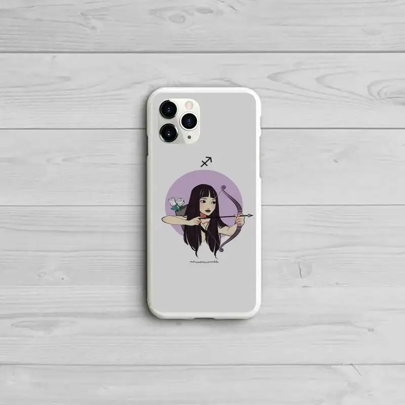 

constellation zodiac signs Phone Case Candy Color White for iPhone 11 pro XS MAX 8 7 6 6S Plus X 5S SE 2020 XR