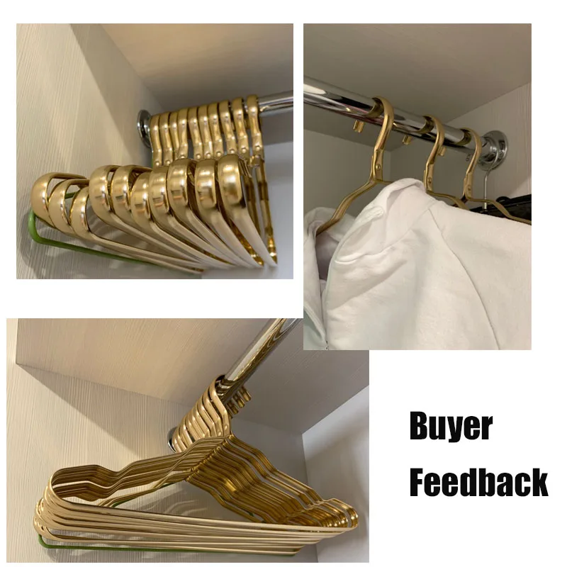 

Clothes Hangers 10pcs Aluminium Alloy Coat Hangers Anti-slip Seamless Metal Drying Rack Wardrobe Organizer Clothing Storage Rack