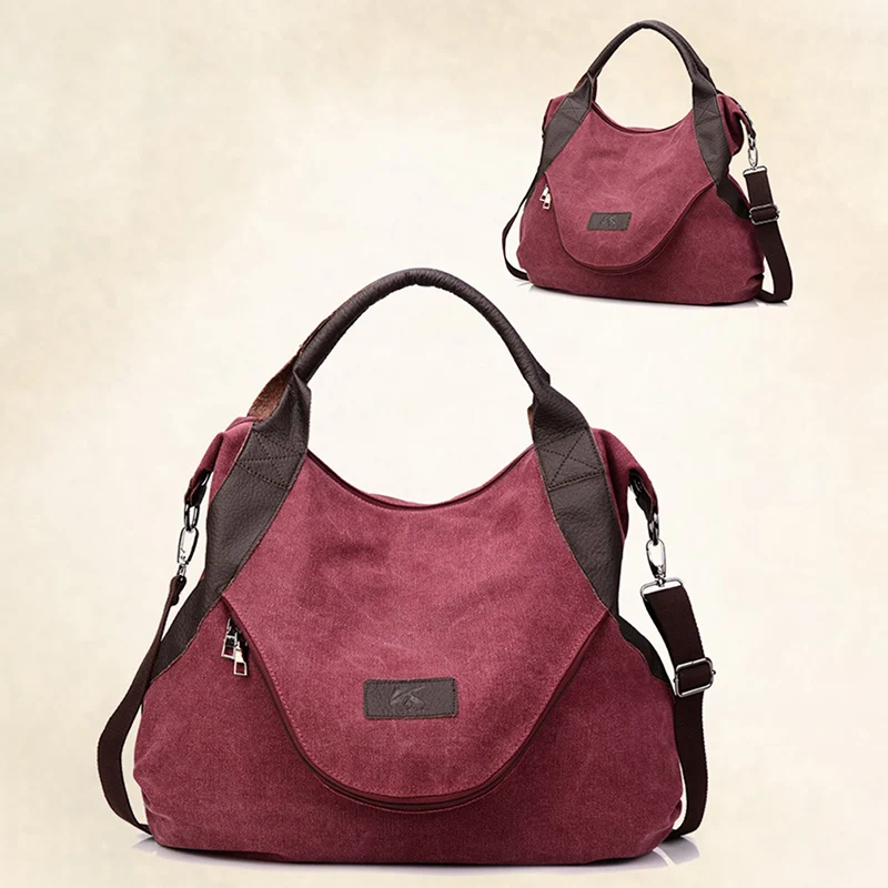 

2020 Brand Large Pocket Casual Tote Women's Handbags Shoulder Handbags Canvas Capacity Bags For Women Messenger Bags Women Bag