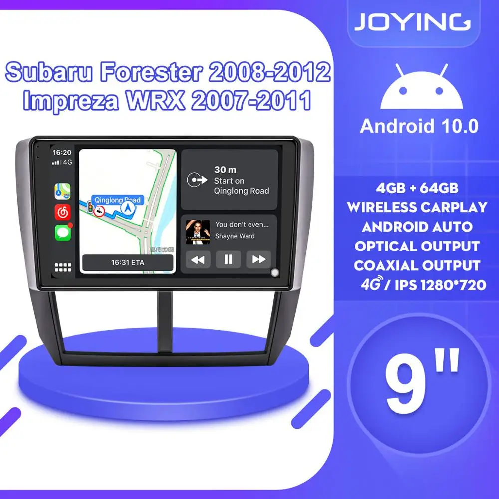 Автомагнитола 9 дюймов Android 10 стерео GPS головное устройство мультимедийный DVD