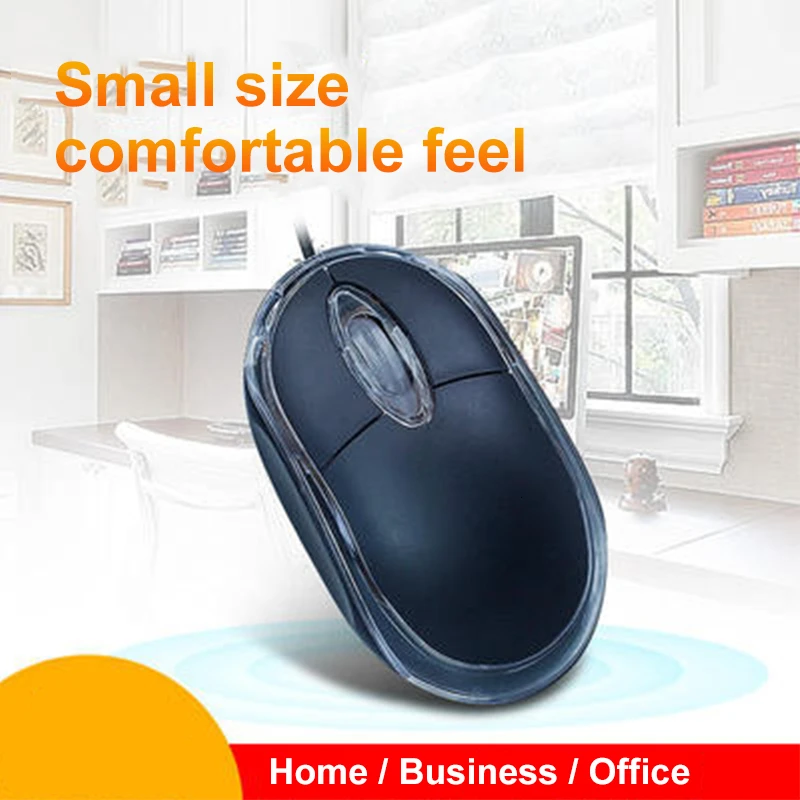 

CHYI Mini Wired Computer Mouse Portable Usb Cable Optical Office PC Mause 3d Ergonomic Small LED Mice For Asus Microsoft Laptop