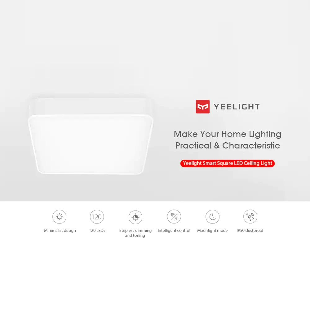 Потолочный светильник Yee светодиодный квадратный|Смарт-гаджеты| |