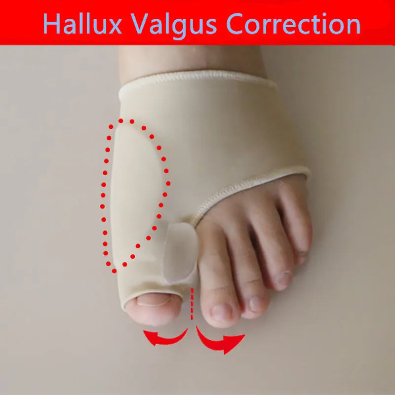

2pcs Big Bone Orthopedic Bunion Correction Pedicure Socks Silicone Hallux Valgus Corrector Braces Toes Separator Feet Care Tool