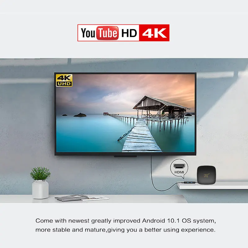 2021 ТВ-приставка Android 10 D9 4K 2 4/5G Wifi Amlogic S905L2 Smart TV Box Youtube медиаплеер Гб 16 BT4 IP ТВ