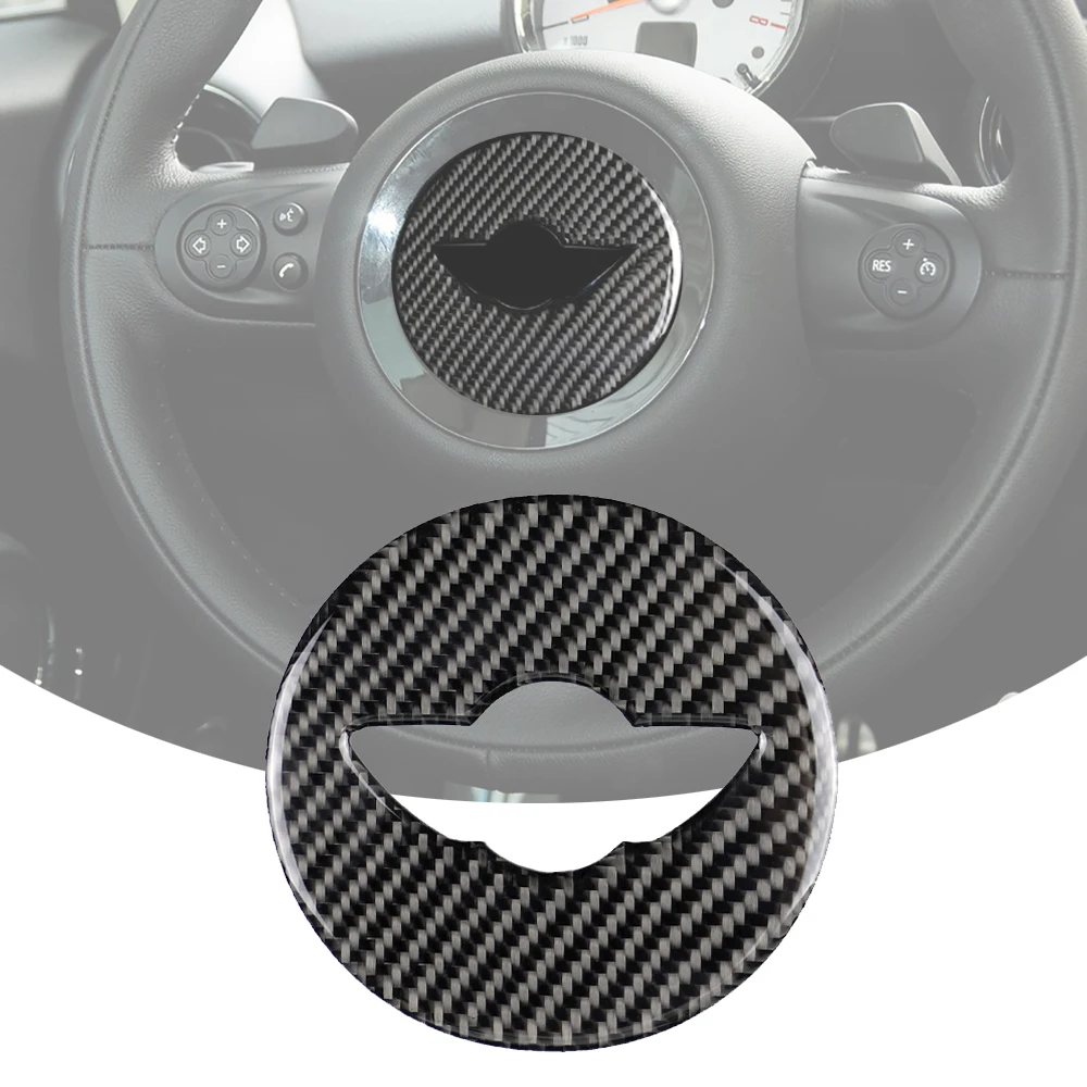

Car Steering Wheel Sticker For Mini Cooper Countryman F60 F55 F56 Interior Decoration Accessories Carbon Fiber Cover Decal