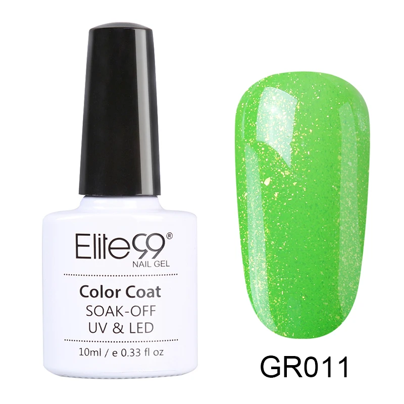 GR011 Elite99 10ml Avocado Gel Nail Polish Vernis Semi Permanant UV Nail Gel Primer Soak Off Nail Art Gel Varnish Gelpolish Manicure - Цвет: GR011