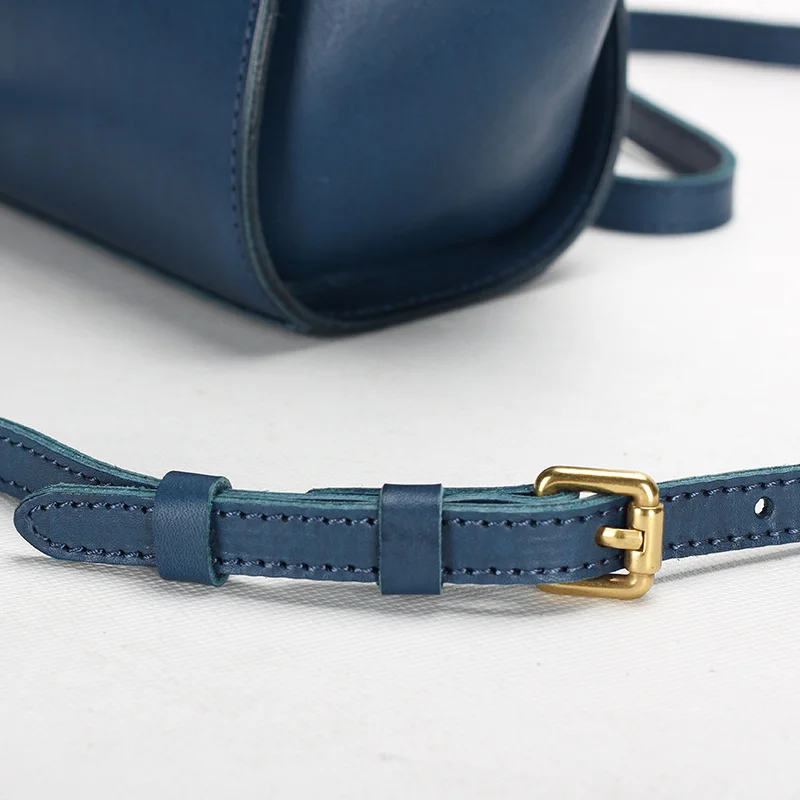 

OLN Women's Luxury Genuine Vegetable Leather Bucket Bag Designer Vintage Women Shoulder Bags Cute Solid Color Girl Side Handbag