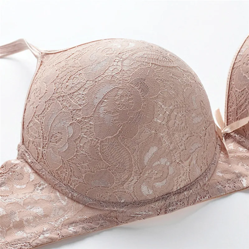 

New Plus Size Bra Thin Cup Lace Bralette For Woman Push Up Brassiere Underwire BC Cup Bras Underwears