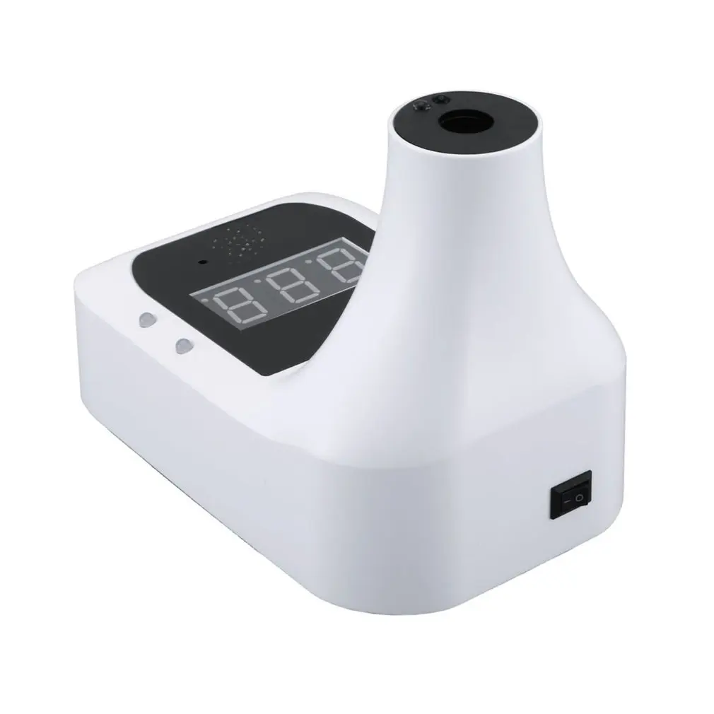 Бесконтактный цифровой инфракрасный ЛОБНЫЙ термометр с ЖК-дисплеем Белый