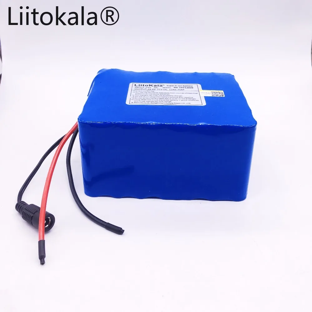 

HK LiitoKala 24v 12ah 7S6P battery pack 15A BMS 250w 29.4V 12000mAh battery pack for wheelchair motor electric
