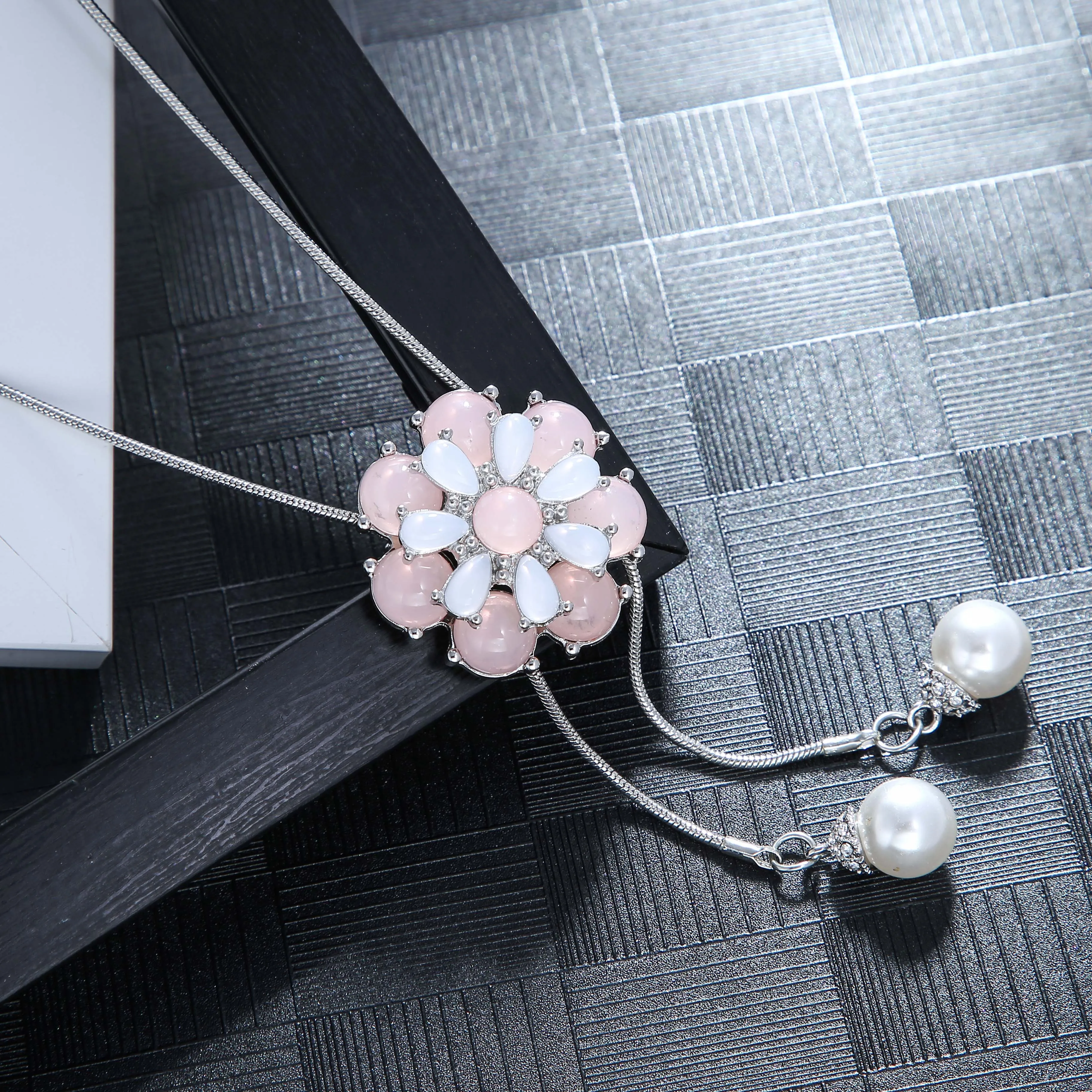 Boosbiy элегантный свитер с кристаллом розовый Снежинка Кулон Капли воды аксессуары